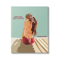 Stupell Industries Style is Eternal Motivating Fashion Quote Beach Woman Graphic Art Gallery Wrapped Canvas Print Wall Art, Design by Amelia Noyes