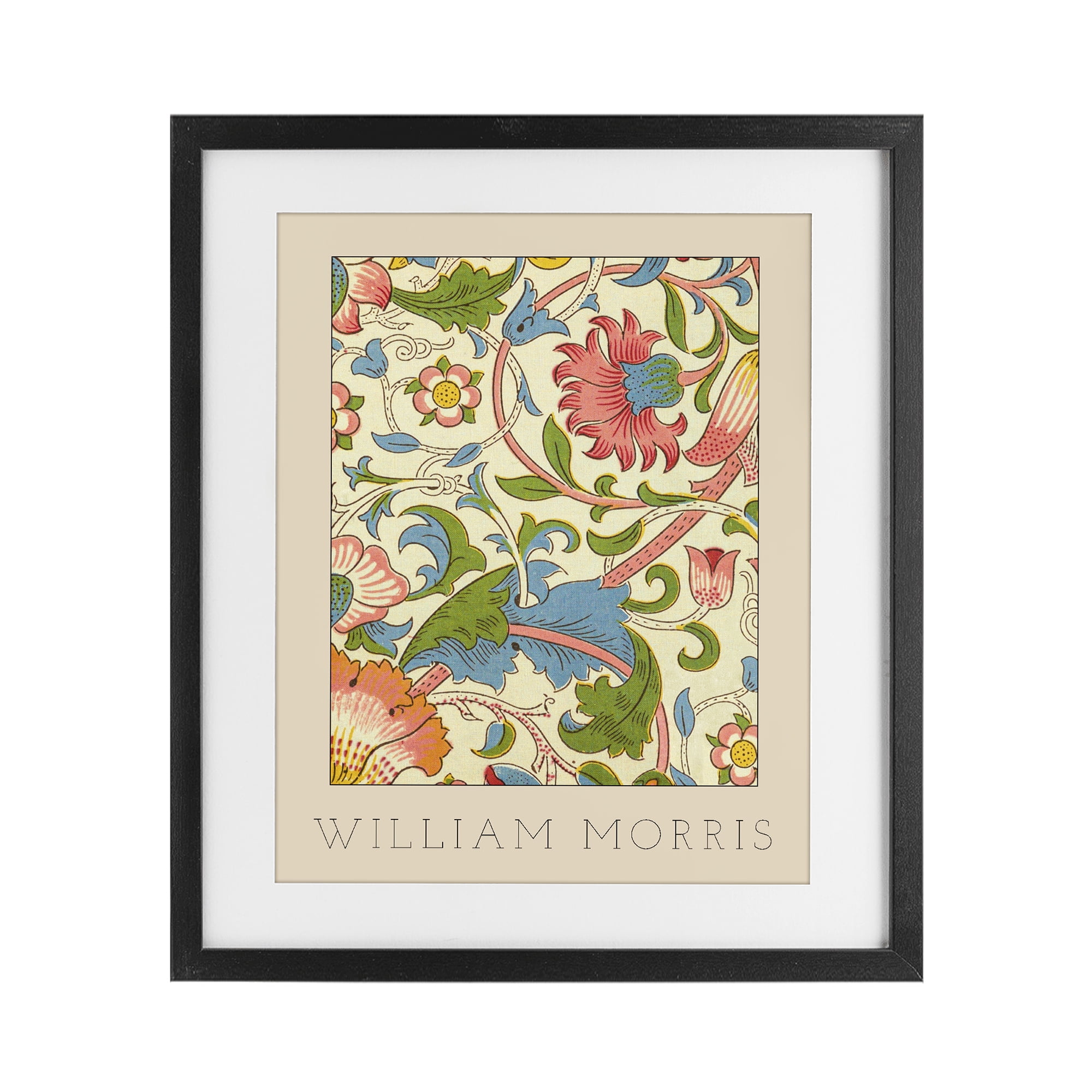 Stupell Industries Stylish Boho Classic Flowers Black Framed Print Under Glass, design by Lil' Rue