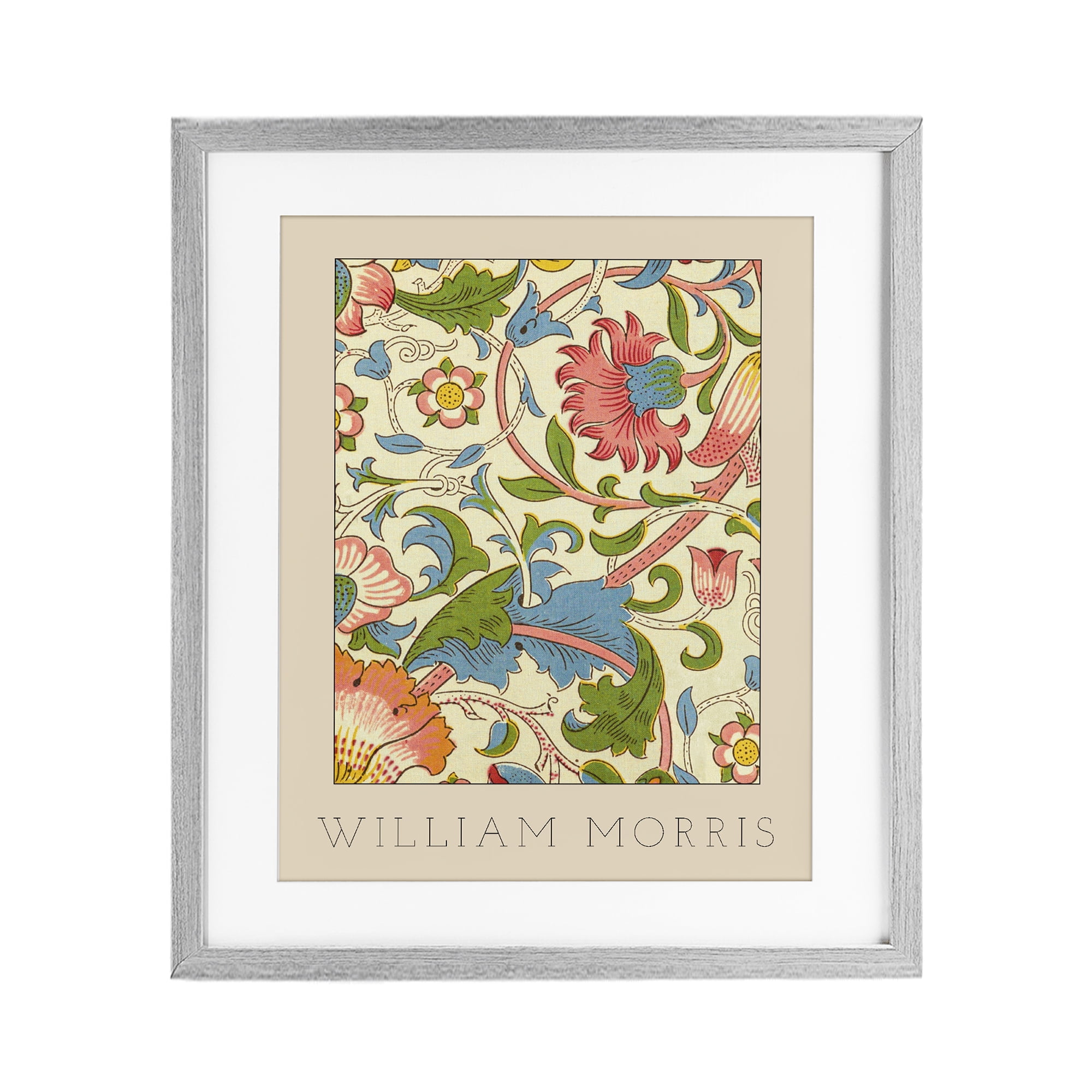 Stupell Industries Stylish Boho Classic Flowers Gray Framed Print Under Glass, design by Lil' Rue