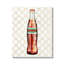 Stupell Industries Stylish Cola Bottle Kitchen Glam Fashion Pattern Graphic Art Gallery Wrapped Canvas Print Wall Art, Design by Ziwei Li