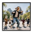 thumbnail image 1 of Stupell Industries Traditional Stylish Dog Dancing in Park Black Framed Giclee Art, 12 x 12, by CAD Designs, 1 of 8