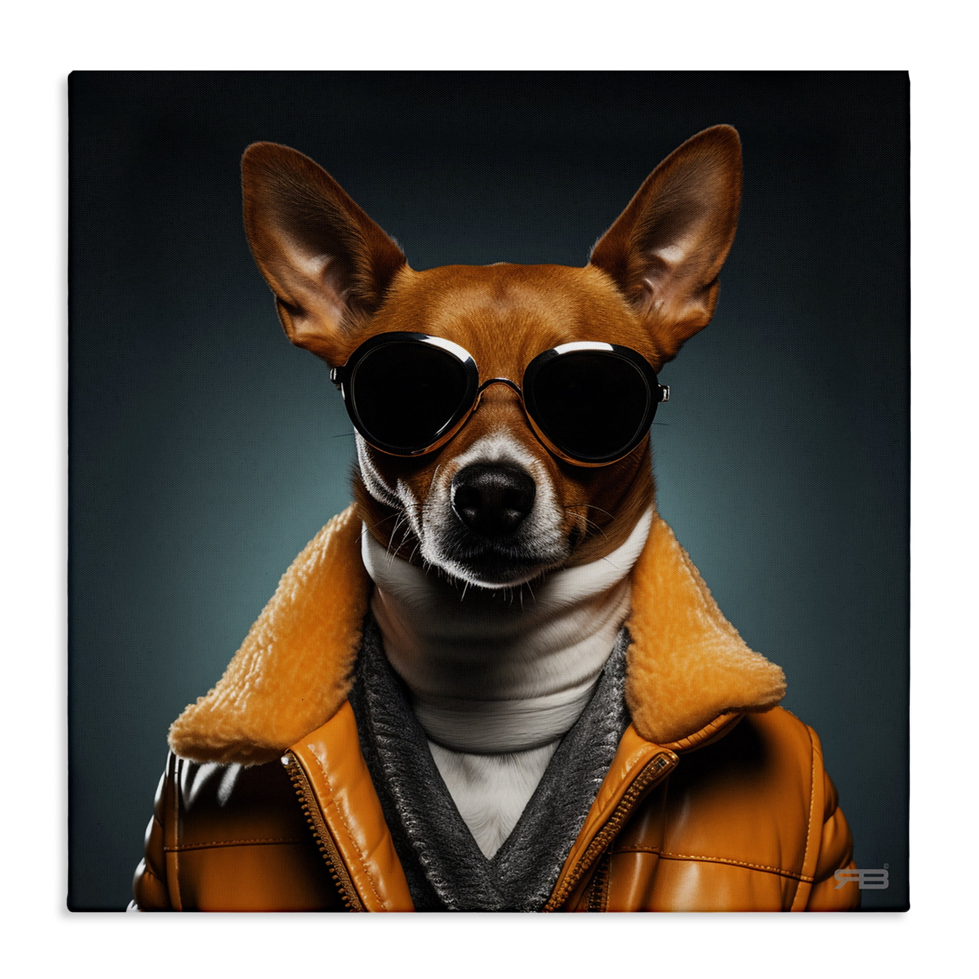 Stupell Industries Stylish Dog with Sunglasses Animals & Insects Painting Gallery Wrapped Canvas Art Print Wall Art, 24 x 24