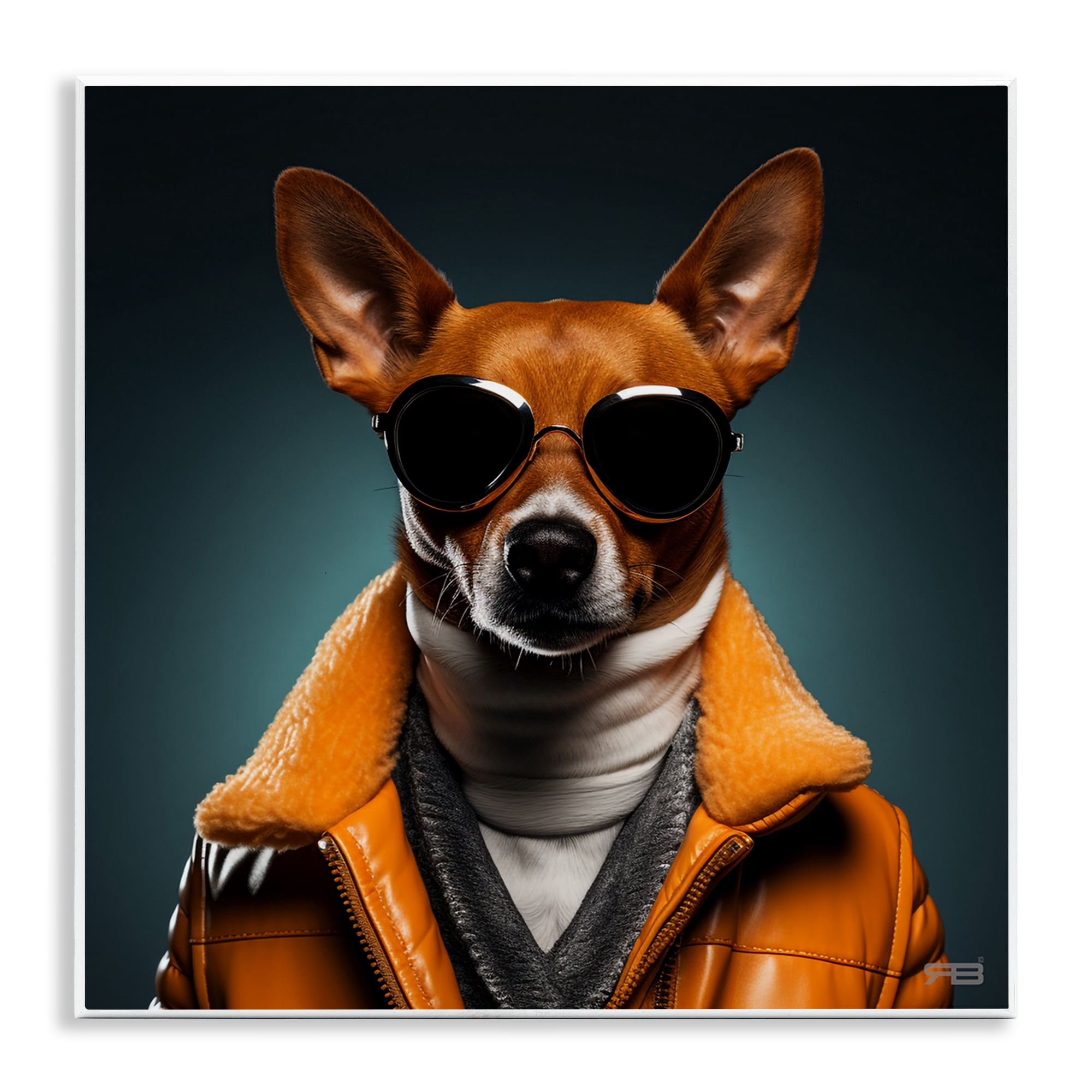 Stupell Industries Stylish Dog with Sunglasses Animals & Insects Painting Unframed Art Print Wall Art, 12 x 12