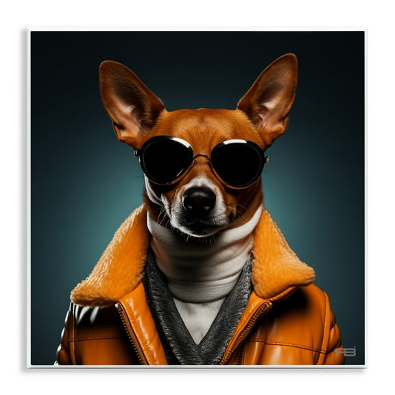 Stupell Industries Stylish Dog with Sunglasses Animals & Insects Painting Unframed Art Print Wall Art, 12 x 12