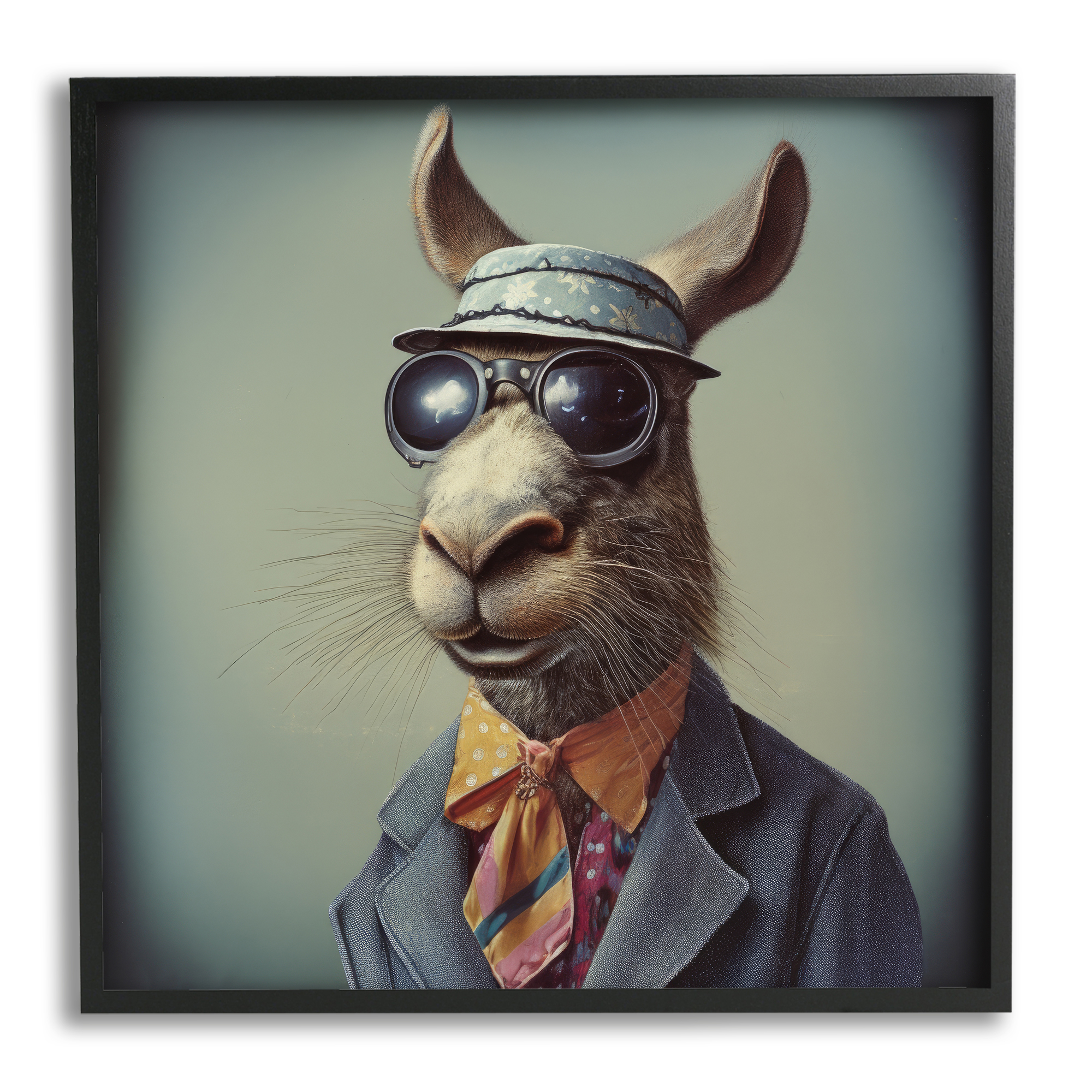 Stupell Industries Stylish Fashion Animal Animals & Insects Painting Black Framed Art Print Wall Art, 17 x 17