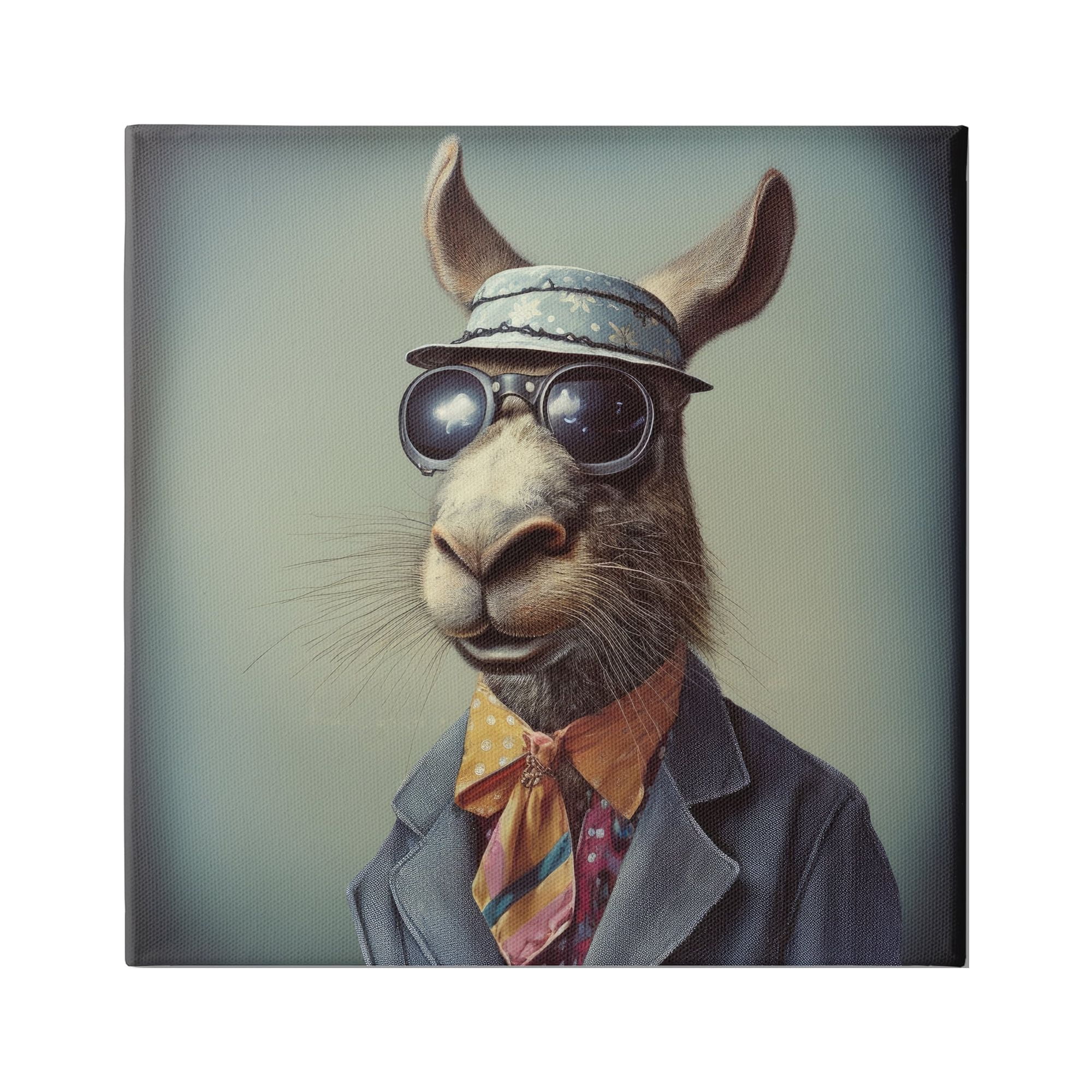 Stupell Industries Stylish Fashion Animal Animals & Insects Painting Gallery Wrapped Canvas Art Print Wall Art, 17 x 17