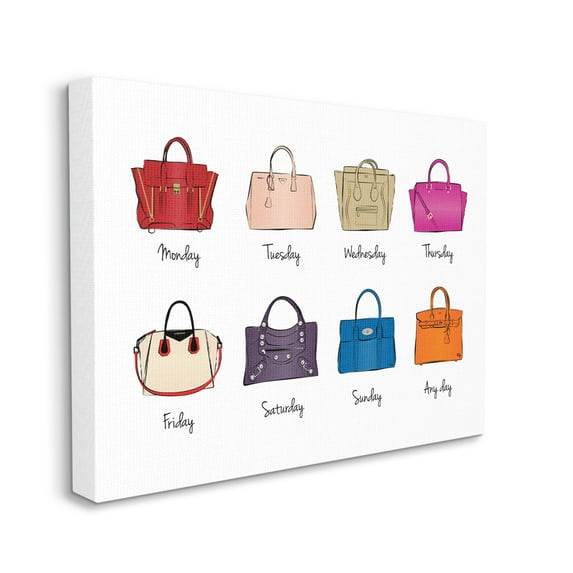 Stupell Industries Stylish Glam Bags Daily Elegant Fashion, 16 x 20, Designed by Martina Pavlova