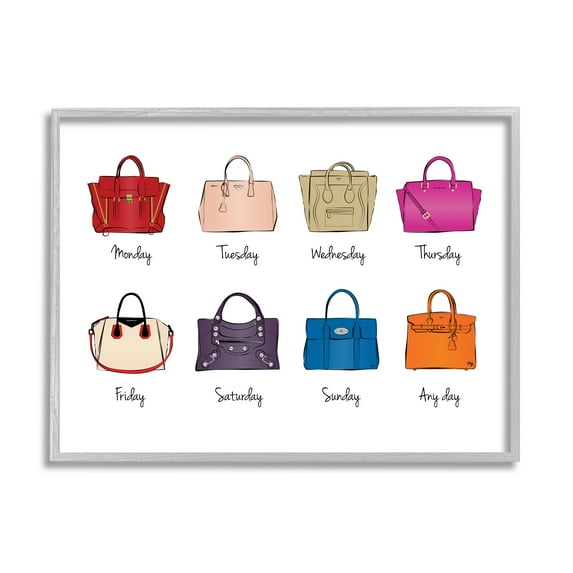 Stupell Industries Stylish Glam Bags Daily Elegant Fashion, 24 x 30, Designed by Martina Pavlova