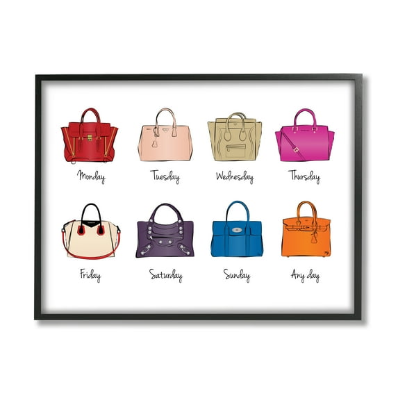 Stupell Industries Stylish Glam Bags Daily Elegant Fashion, 24 x 30, Designed by Martina Pavlova