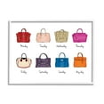 thumbnail image 1 of Stupell Industries Stylish Glam Bags Daily Elegant Fashion Novelty Painting White Framed Art Print Wall Art, 11 x 14, Design by Martina Pavlova, 1 of 7