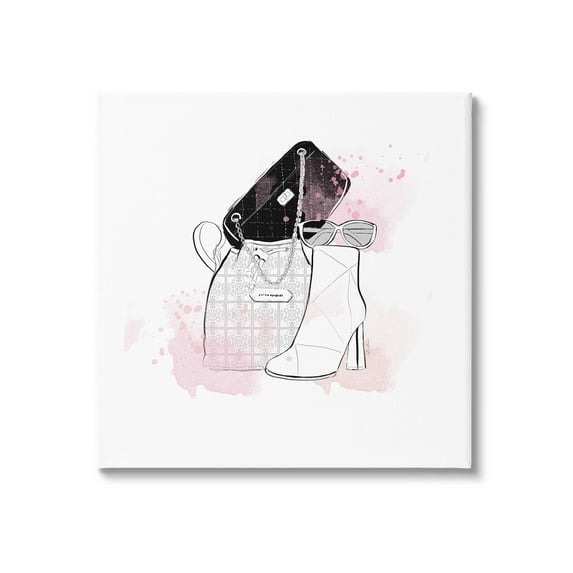 Stupell Industries Stylish Glam Fashion Purses Graphic Art Gallery Wrapped Canvas Print Wall Art, Design by Alison Petrie
