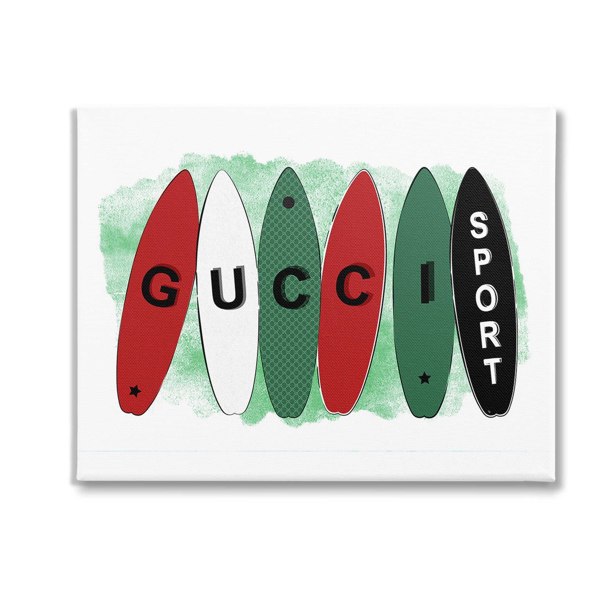 Stupell Industries Stylish Glam Surfboards Beauty & Fashion Painting Gallery Wrapped Canvas Art Print Wall Art, 30 x 24