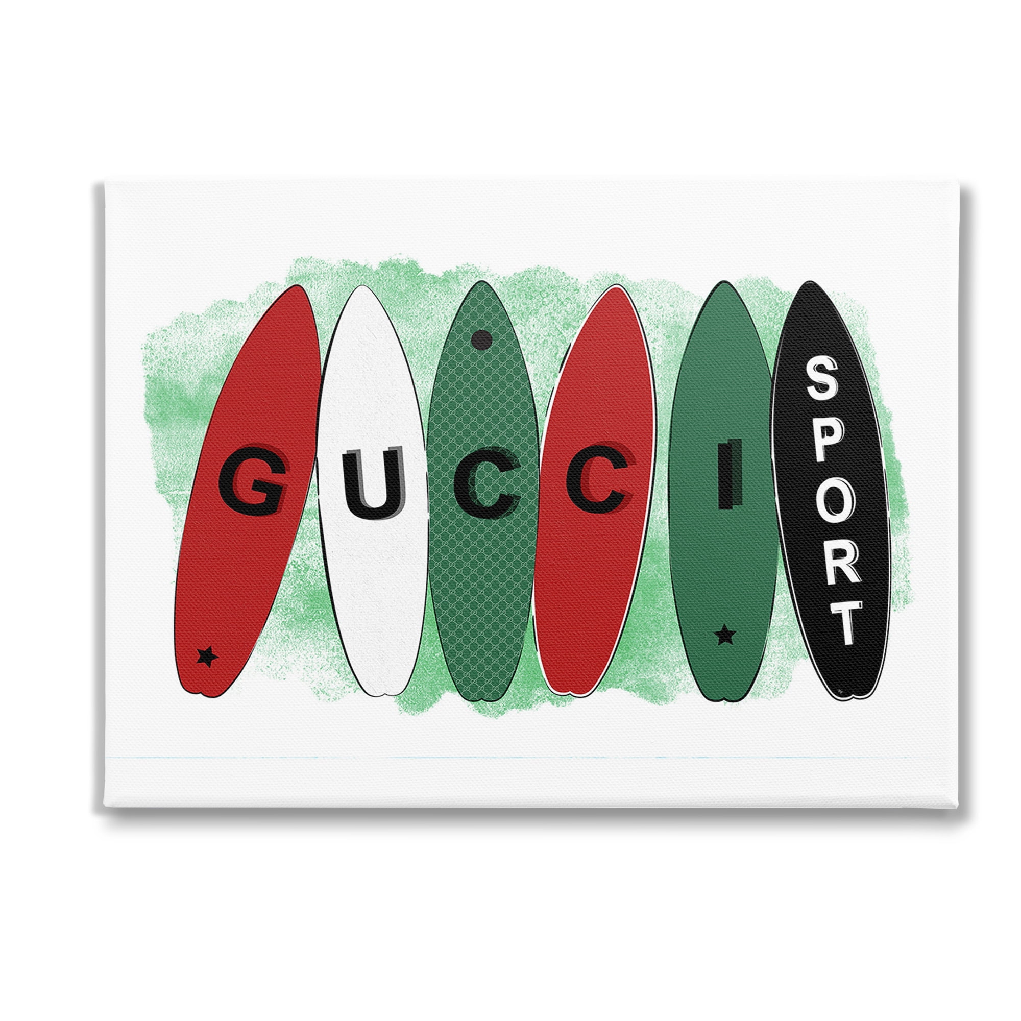 Stupell Industries Stylish Glam Surfboards Beauty & Fashion Painting Gallery Wrapped Canvas Art Print Wall Art, 48 x 36