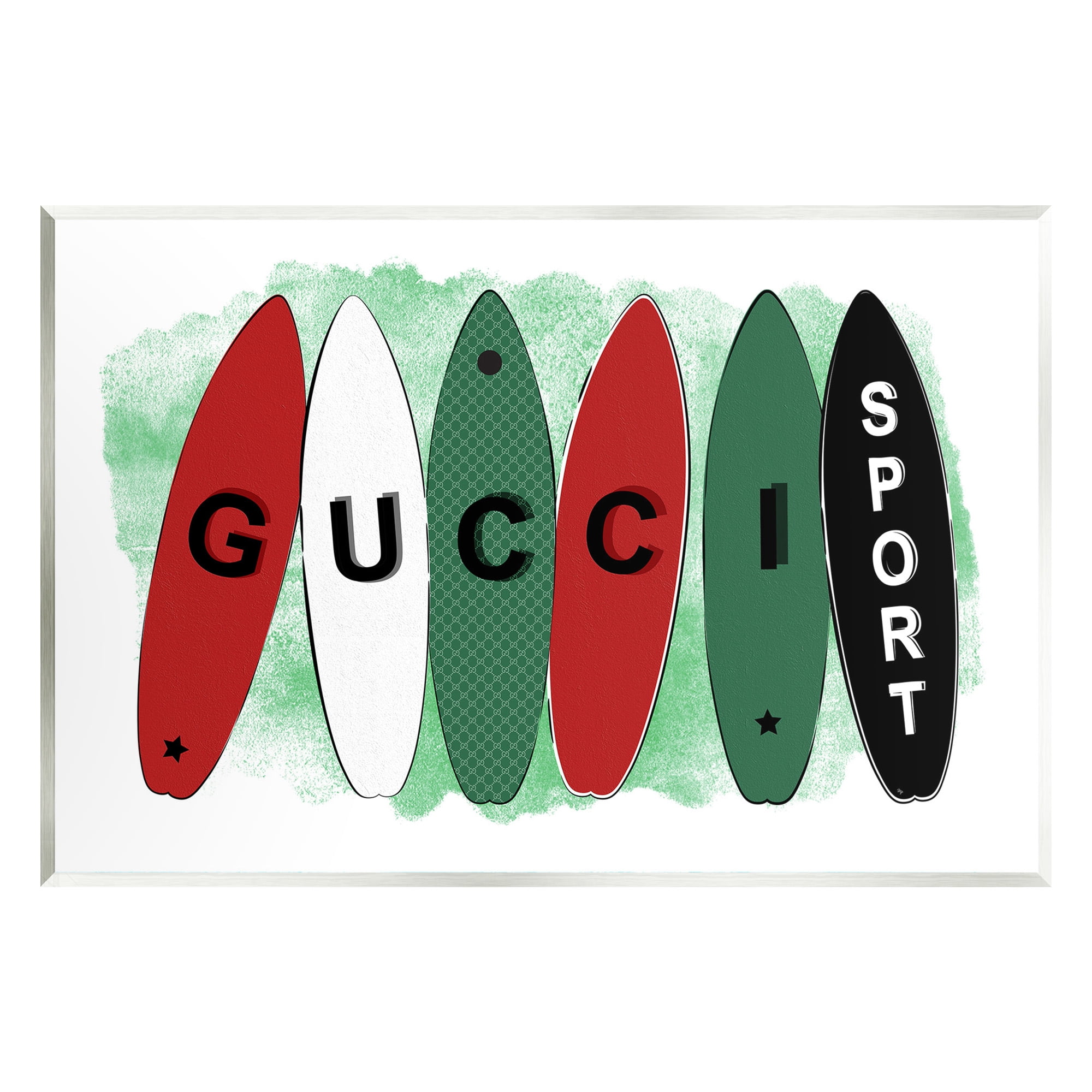 Stupell Industries Stylish Glam Surfboards Beauty & Fashion Painting Unframed Art Print Wall Art, 19 x 13