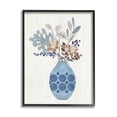 thumbnail image 1 of Stupell Industries Stylish Mosaic Pattern Vase Botanical Leaf Sprigs Graphic Art Black Framed Art Print Wall Art, Design by Tava Studios, 1 of 5