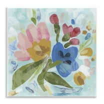Stupell Industries Stylish Pop Flowers Floral Painting Unframed Art Print Wall Art, 12 x 12