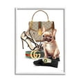 thumbnail image 1 of Stupell Industries Stylish Puppy Dog Designer Purse Shoes Accessories Framed Wall Art, 24 x 30, Design by Ziwei Li, 1 of 5