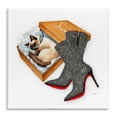 thumbnail image 1 of Stupell Industries Stylish Shoebox Cat Animals Painting Unframed Art Print Wall Art, 12 x 12, 1 of 8
