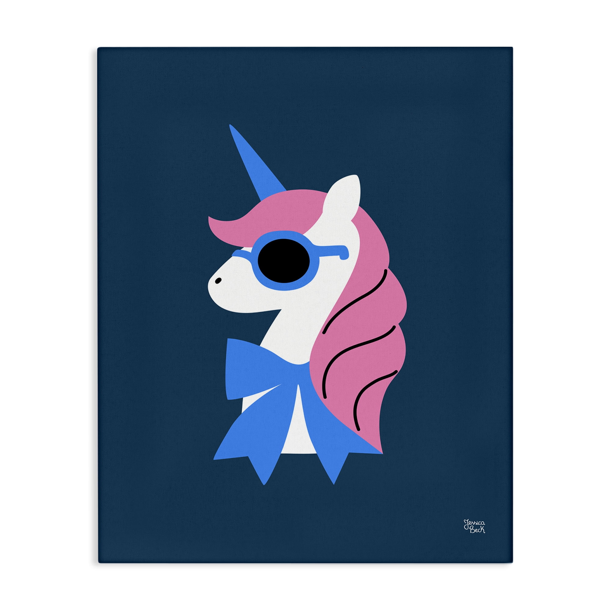 Stupell Industries Stylish Unicorn in Sunglasses Fantasy & Sci-Fi Painting Wrapped Canvas Art Print Wall Art, 24 x 30