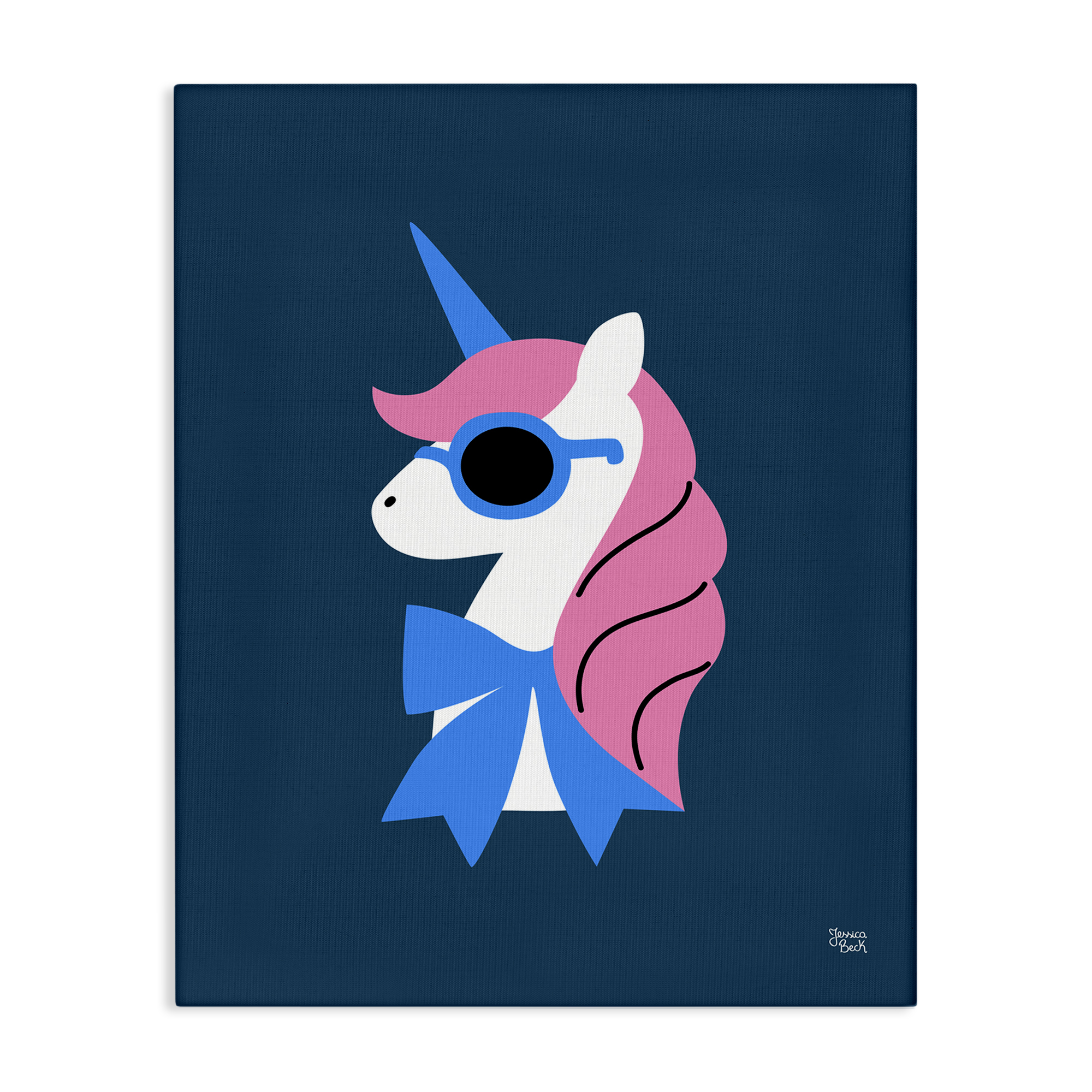 Stupell Industries Stylish Unicorn in Sunglasses Fantasy & Sci-Fi Painting Wrapped Canvas Art Print Wall Art, 36 x 48