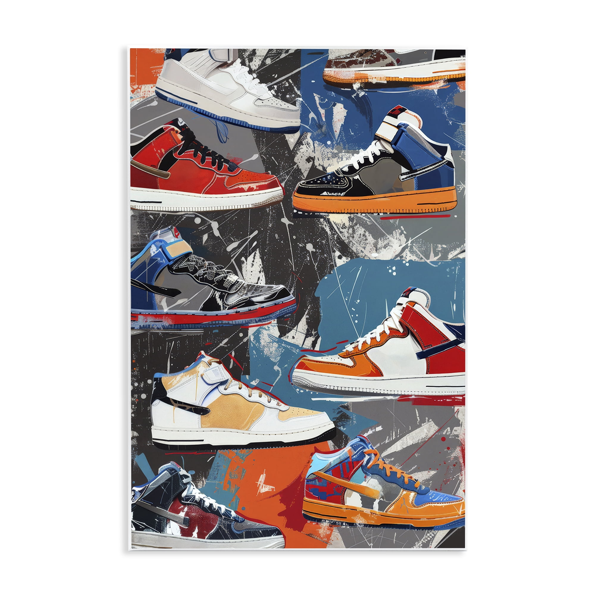 Stupell Industries Stylish Urban Shoe Collection Wall Plaque Art, design by Ray Powers