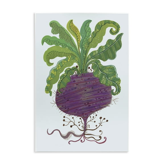 Stupell Industries Stylized Beetroot Vegetable Food & Beverage Painting Unframed Art Print Wall Art, 10 x 15