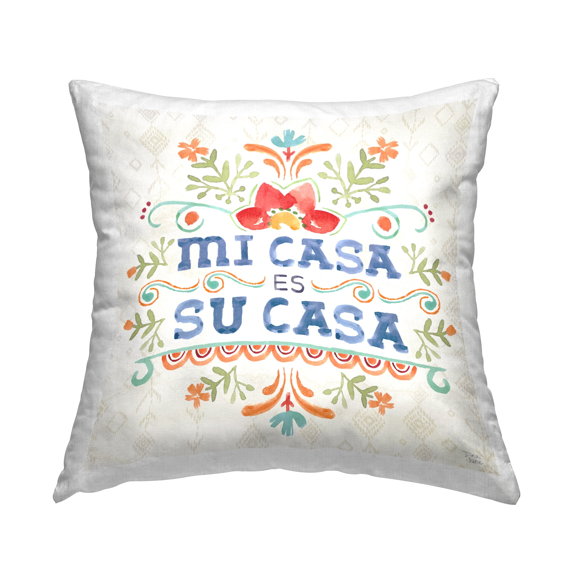 Stupell Industries Su Casa Hogar Acogedor Decorative Printed Throw Pillow, 18 x 7 x 18