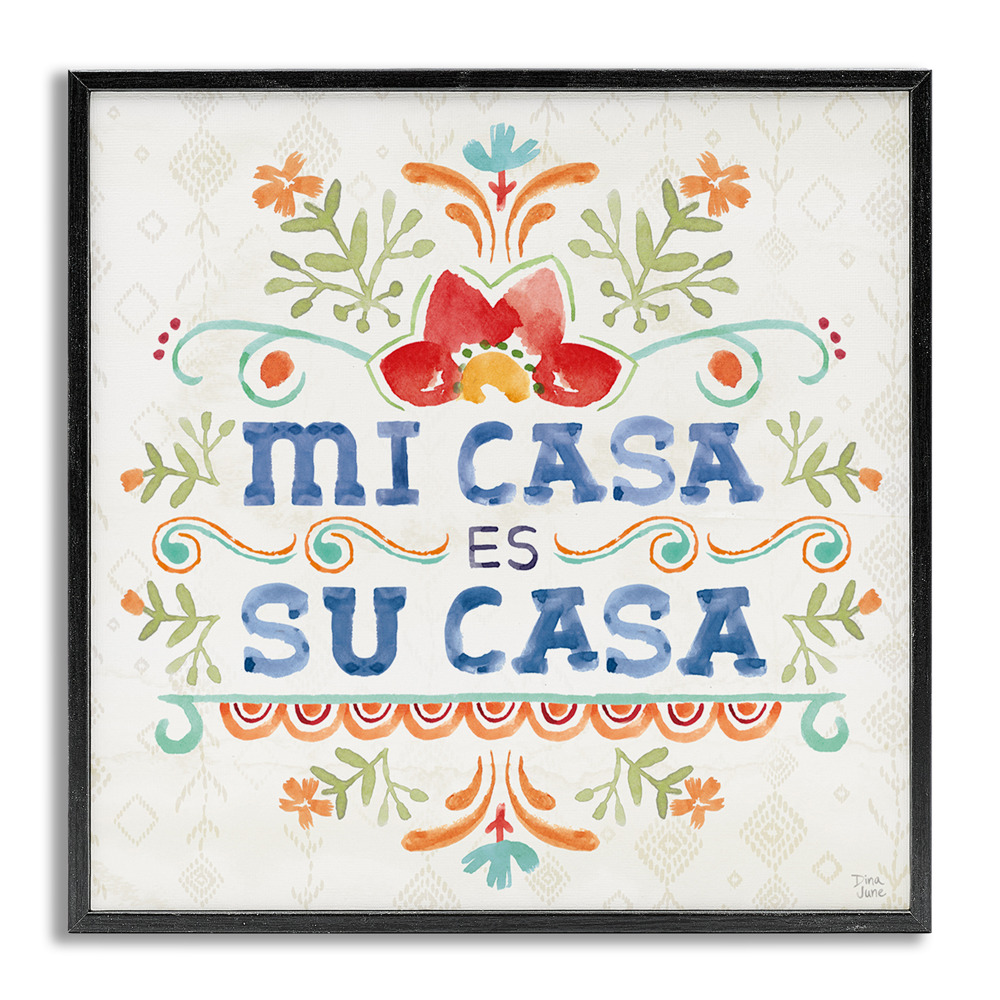 Stupell Industries Su Casa Hogar Acogedor Inspirational Quotes & Sayings Painting Gray Framed Art Print Wall Art, 24 x 24