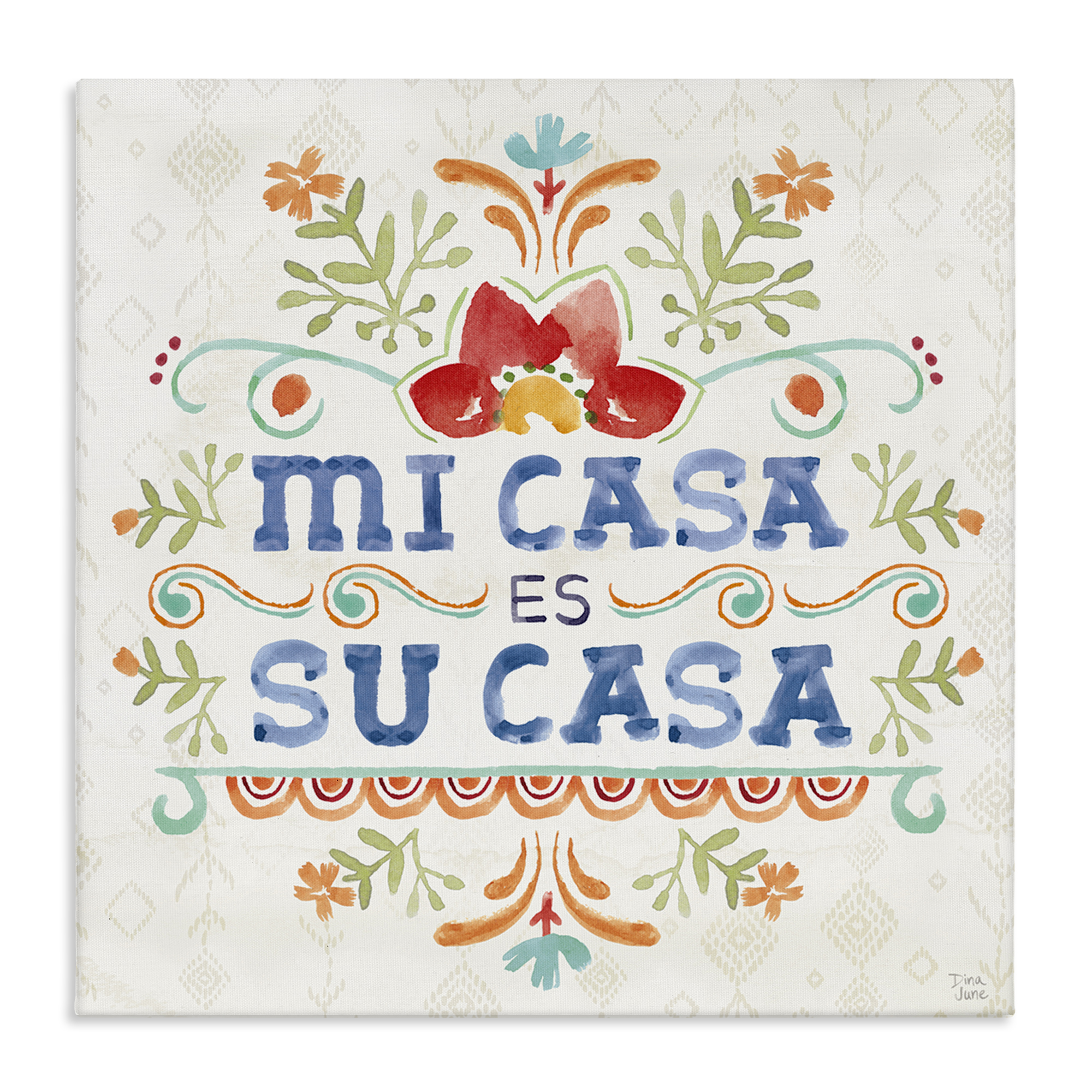 Stupell Industries Su Casa Hogar Acogedor Inspirational Quotes & Sayings Painting Wrapped Canvas Art Print Wall Art, 30 x 30