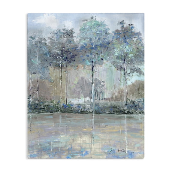 Stupell Industries Coastal Subdued Expression of Trees Canvas Art, 16 x 20, by Sally Swatland