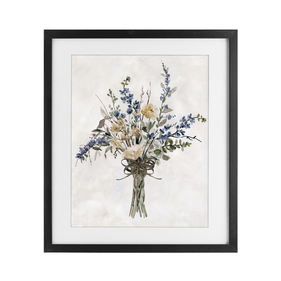 Stupell Industries Traditional Subdued Flower Bushel Black Framed Print Under Glass, 13 x 16, by Carol Robinson