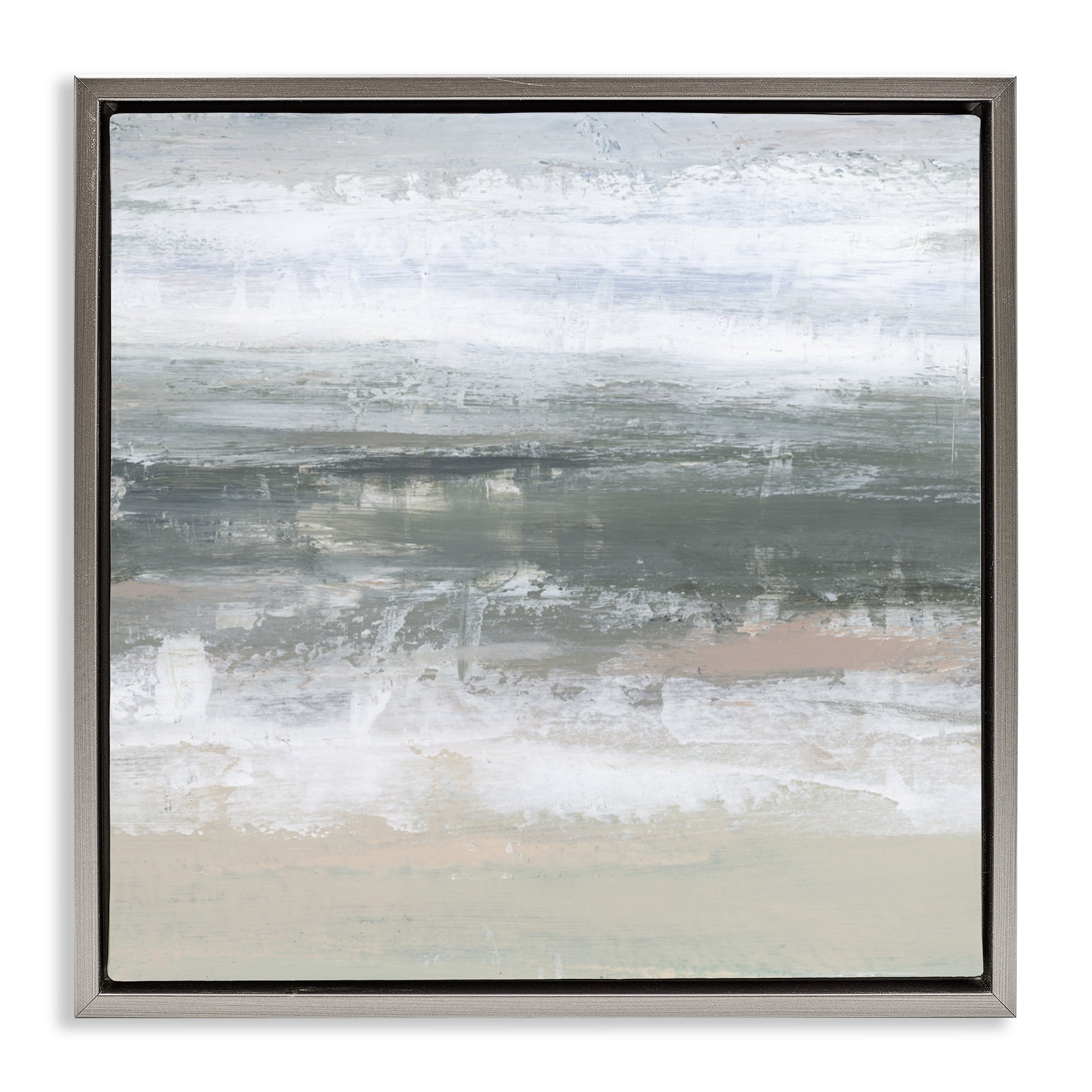 Stupell Industries Subdued Pastel Tides Gray Framed Floater Canvas Wall Art, design by Ethan Harper