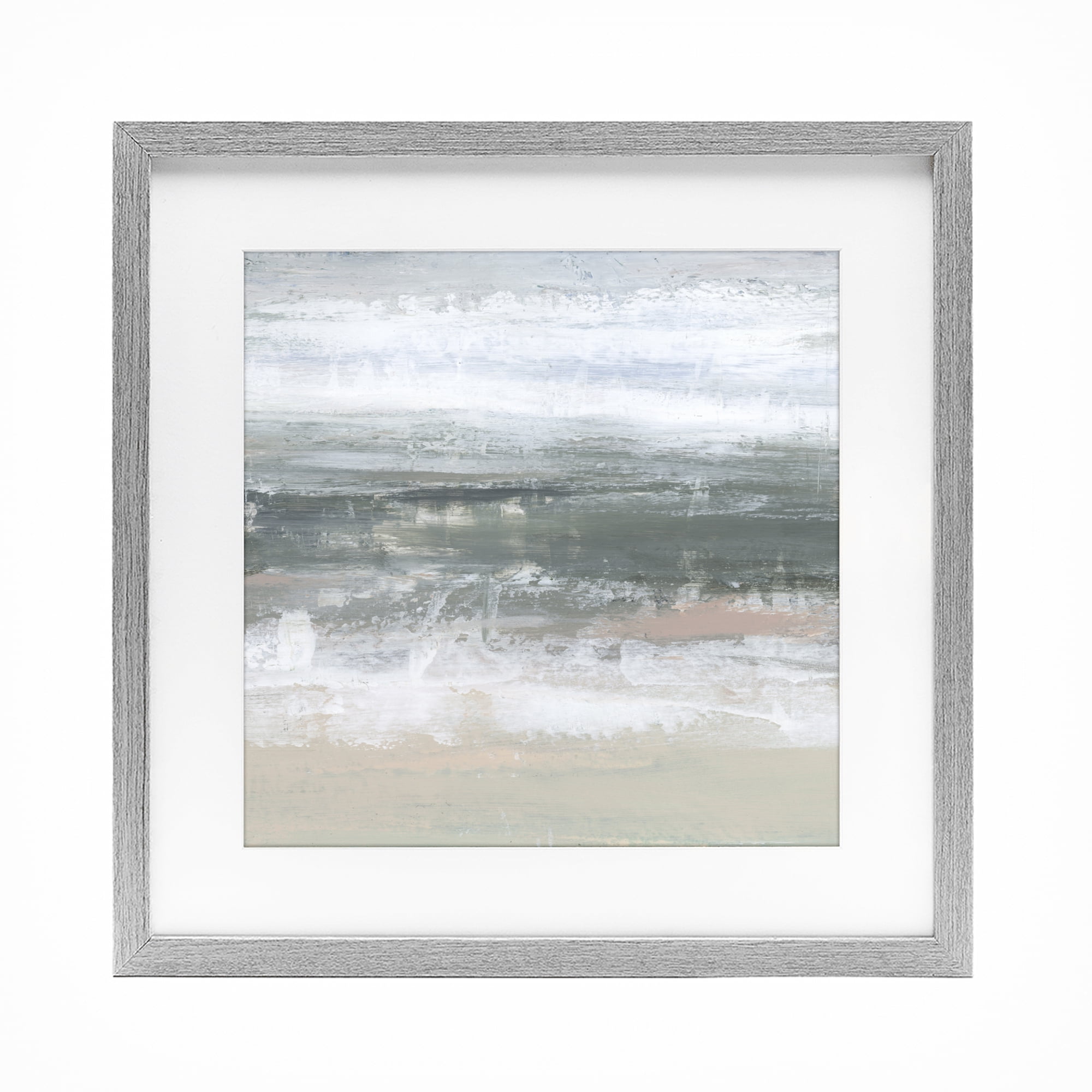 Stupell Industries Subdued Pastel Tides Gray Framed Print Under Glass, design by Ethan Harper