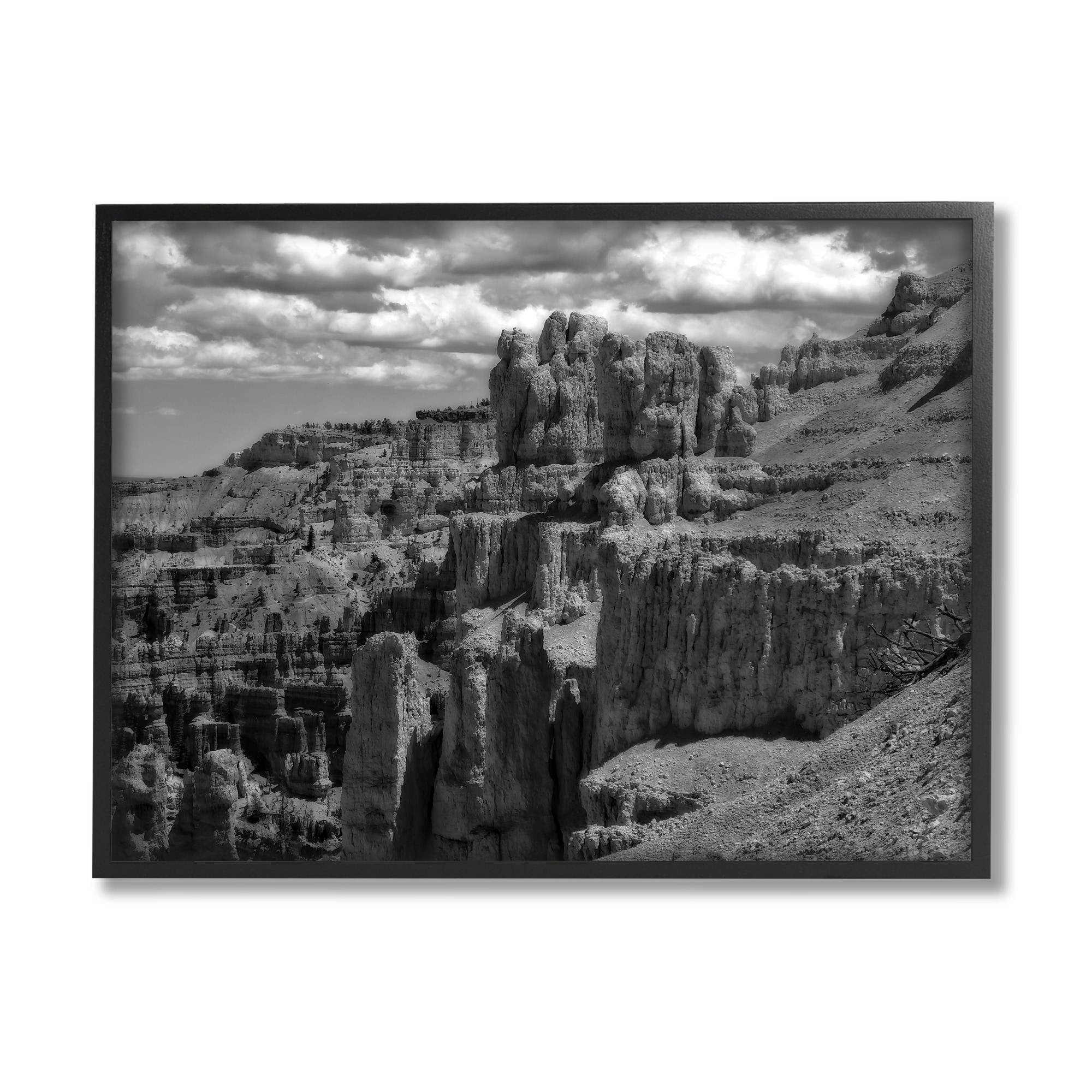 Stupell Industries Sublime Canyon Mountain Cliffs Muted Monotone Photograph,14 x 11, Design by Daniel Sproul