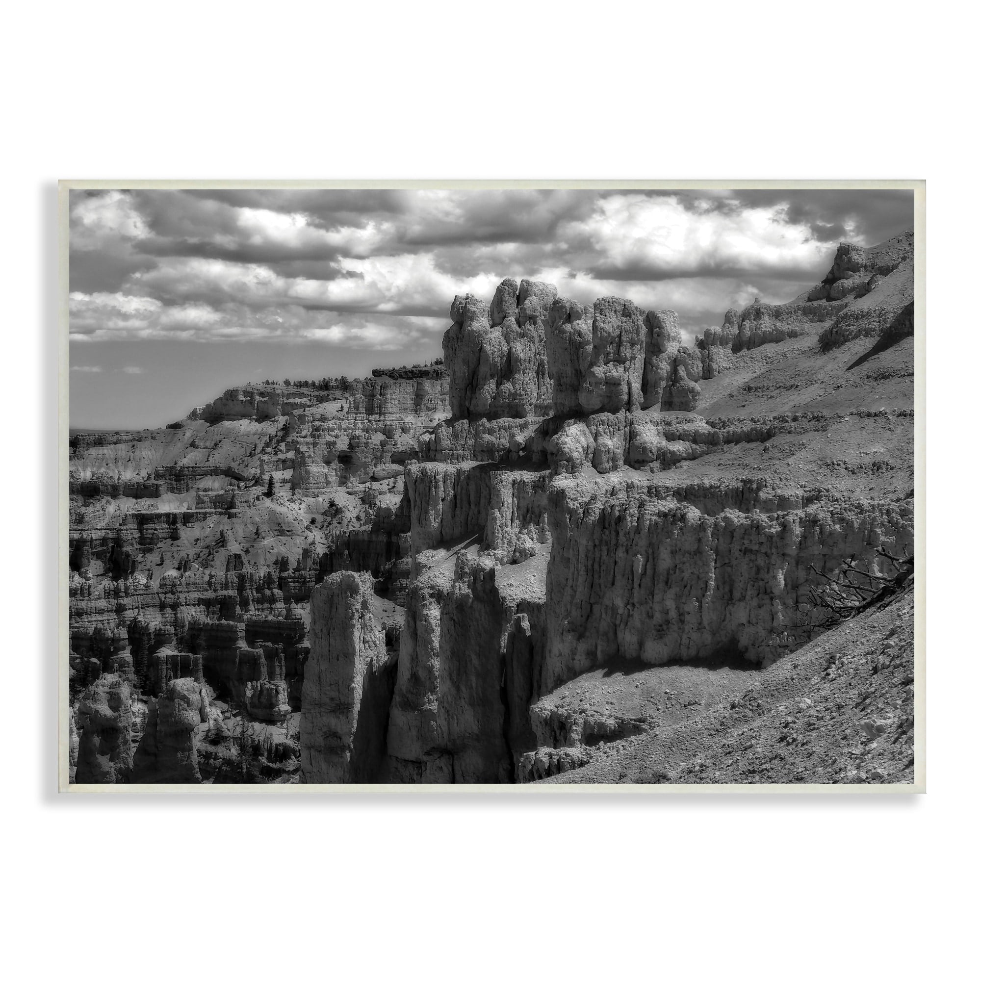 Stupell Industries Sublime Canyon Mountain Cliffs Muted Monotone Photograph,15 x 10, Design by Daniel Sproul