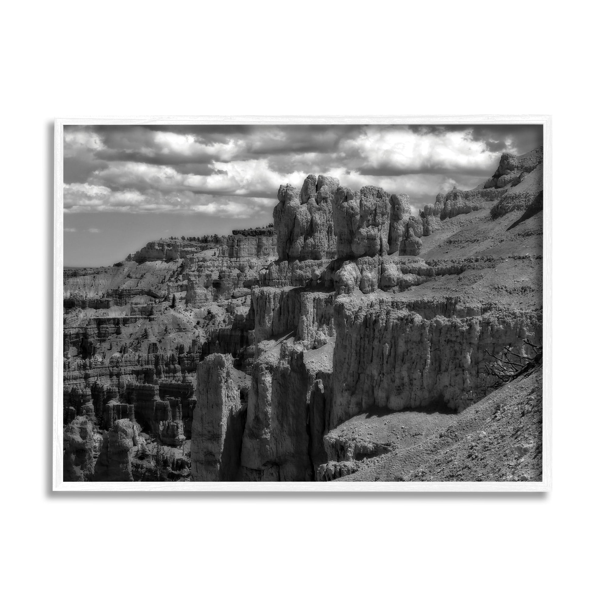 Stupell Industries Sublime Canyon Mountain Cliffs Muted Monotone Photograph,20 x 16, Design by Daniel Sproul