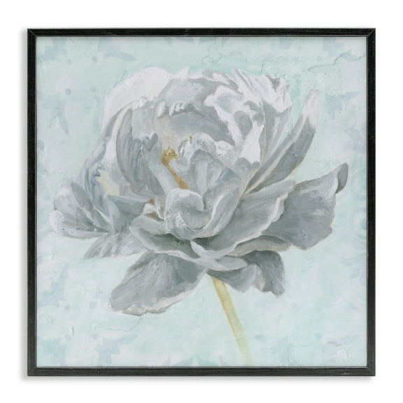Stupell Industries Sublime Peony Bloom Botanical & Floral Painting Black Framed Art Print Wall Art, 12 x 12