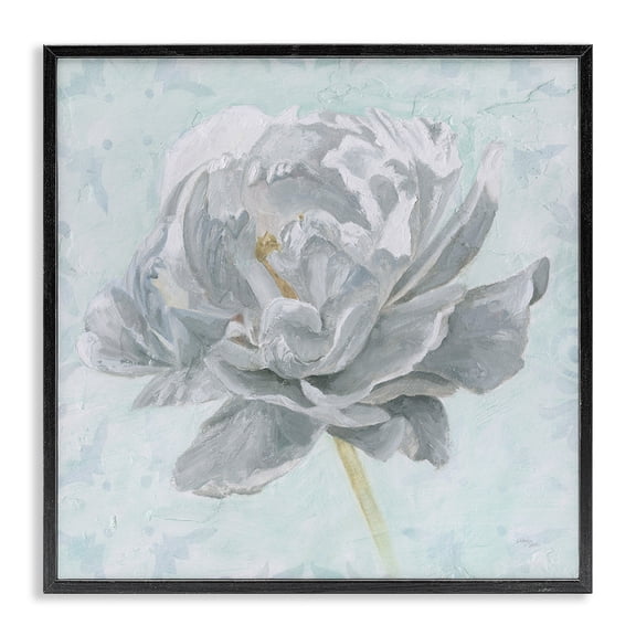 Stupell Industries Sublime Peony Bloom Botanical & Floral Painting Black Framed Art Print Wall Art, 24 x 24