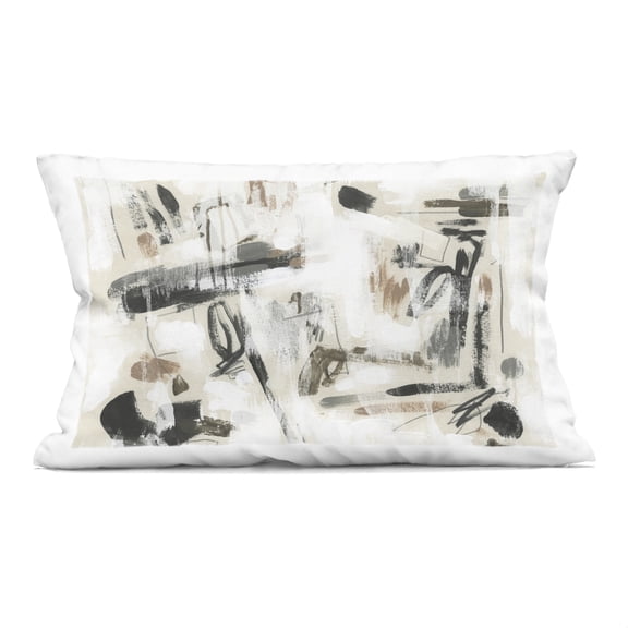Stupell Industries Subtle Abstract Brush Strokes Design by June Erica Vess Throw Pillow