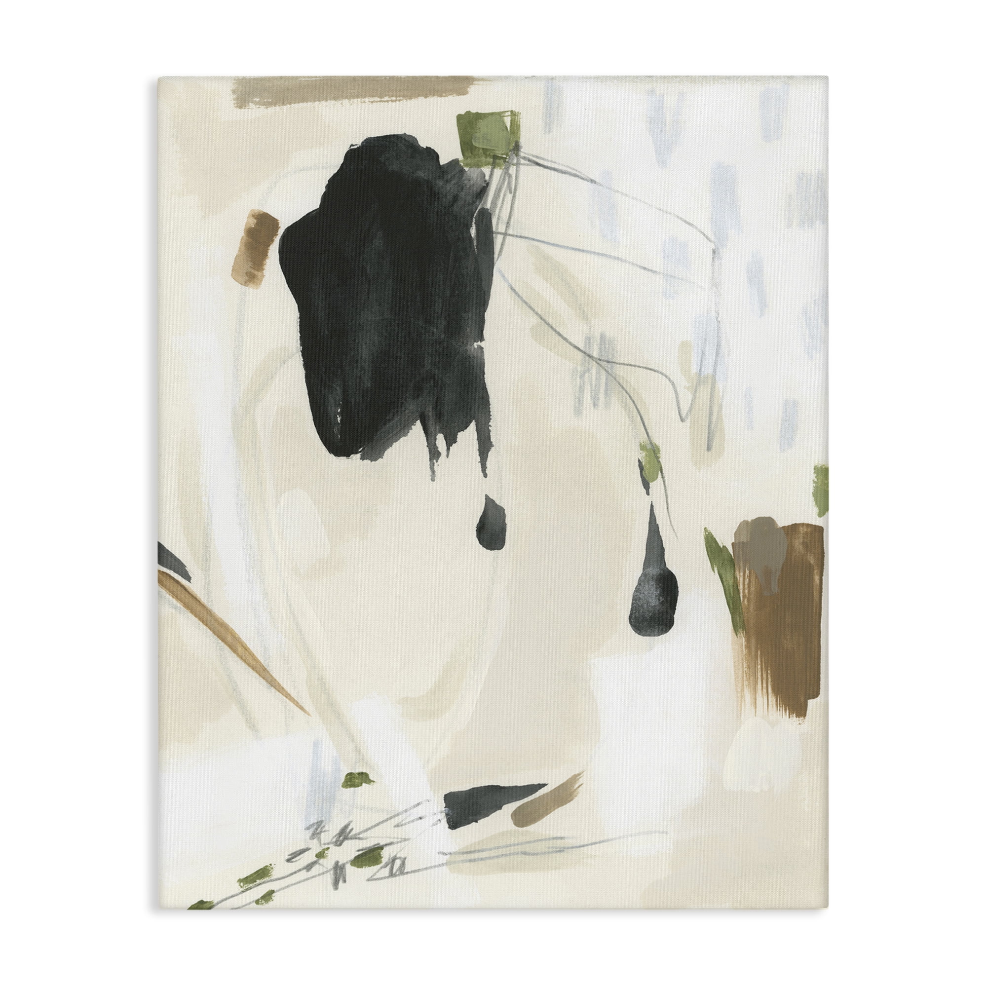 Stupell Industries Subtle Abstract Painting Abstract Painting Gallery Wrapped Canvas Art Print Wall Art, 24 x 30