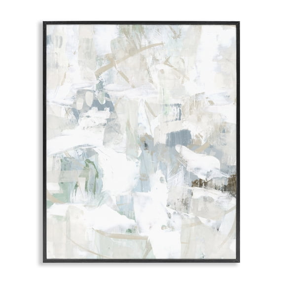 Stupell Industries Subtle Abstracted Pattern Abstract Painting Black Framed Art Print Wall Art, 16 x 20