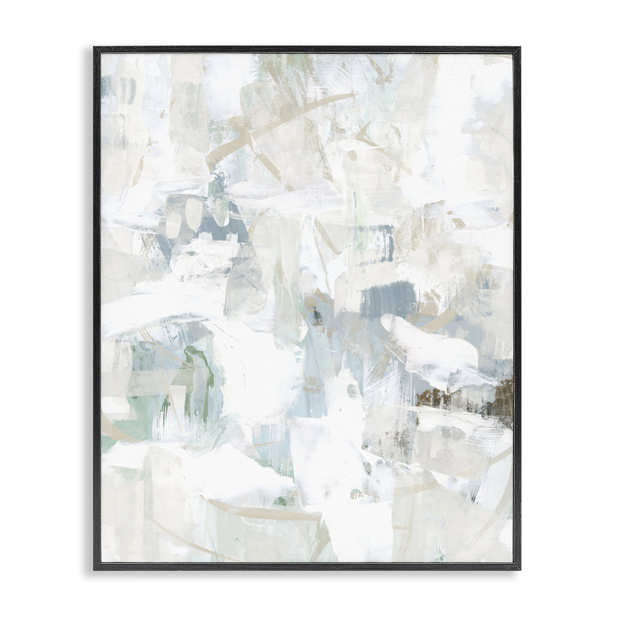 Stupell Industries Subtle Abstracted Pattern Abstract Painting Black Framed Art Print Wall Art, 24 x 30