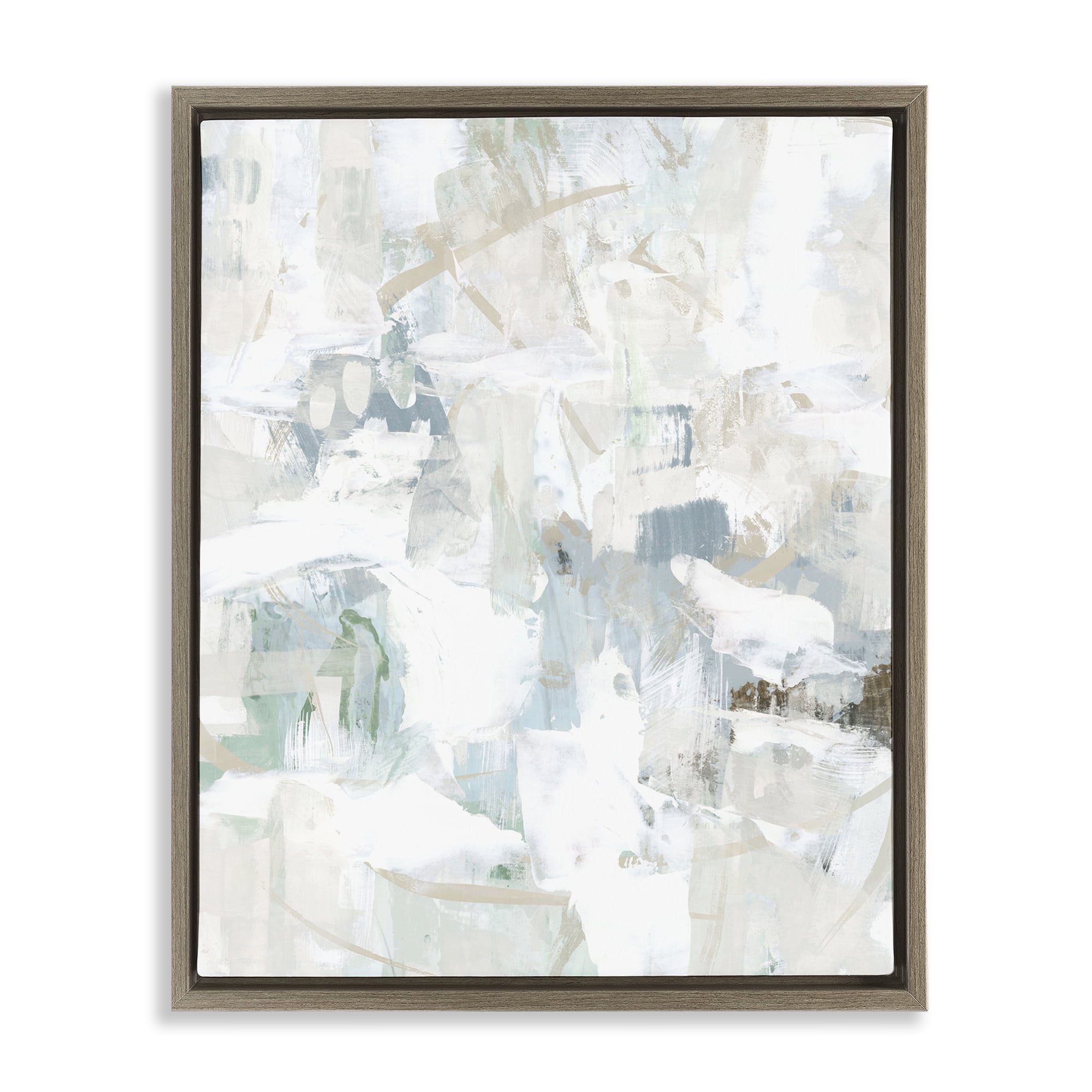 Stupell Industries Subtle Abstracted Pattern Abstract Painting Brown Floater Framed Canvas Art Print Wall Art, 25 x 31
