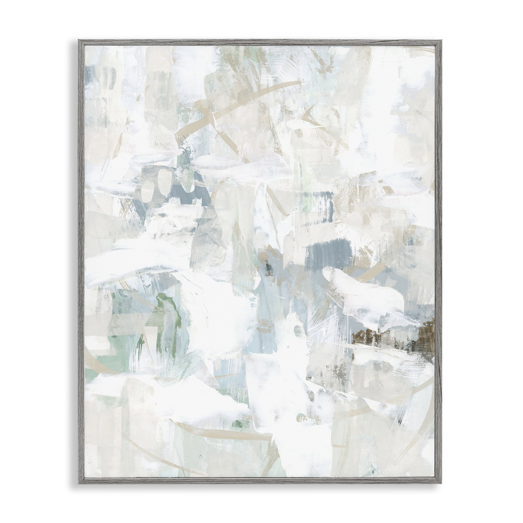 Stupell Industries Subtle Abstracted Pattern Abstract Painting Gray Framed Art Print Wall Art, 11 x 14