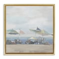 thumbnail image 1 of Stupell Industries Coastal Subtle Beach Breeze Scene Gold Floating Frame Canvas Art, 25 x 25, by Liz Jardine, 1 of 7