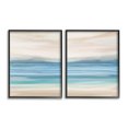 thumbnail image 1 of Stupell Industries Subtle Beach Seascape Landscape Painting Black Framed Art Print Wall Art, 16 x 20, Set of 2, 1 of 10