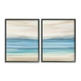 thumbnail image 1 of Stupell Industries Subtle Beach Seascape Landscape Painting Black Framed Art Print Wall Art, 24 x 30, Set of 2, 1 of 10