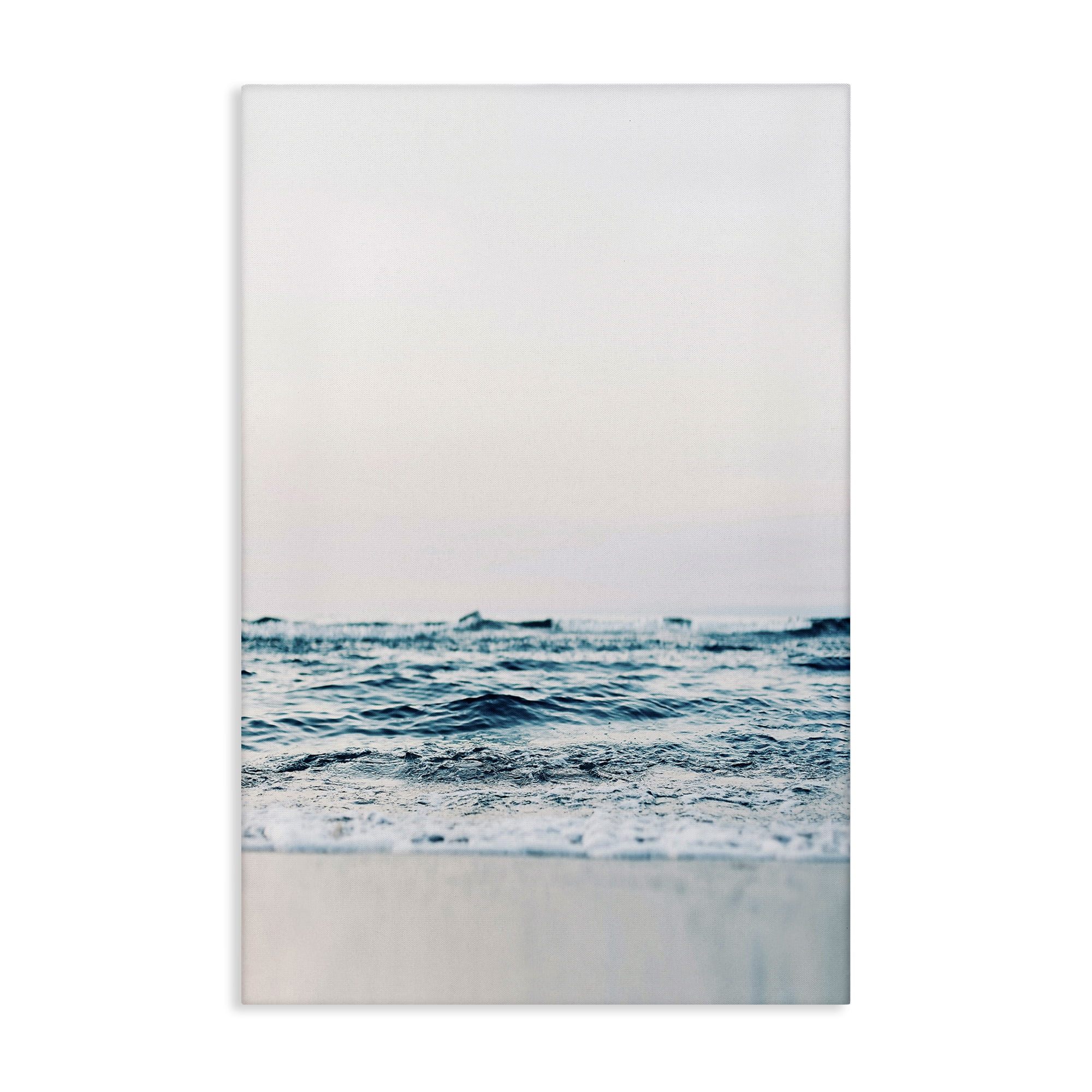 Stupell Industries Subtle Beach Waves Coastal Photography Gallery Wrapped Canvas Art Print Wall Art, 24 x 36