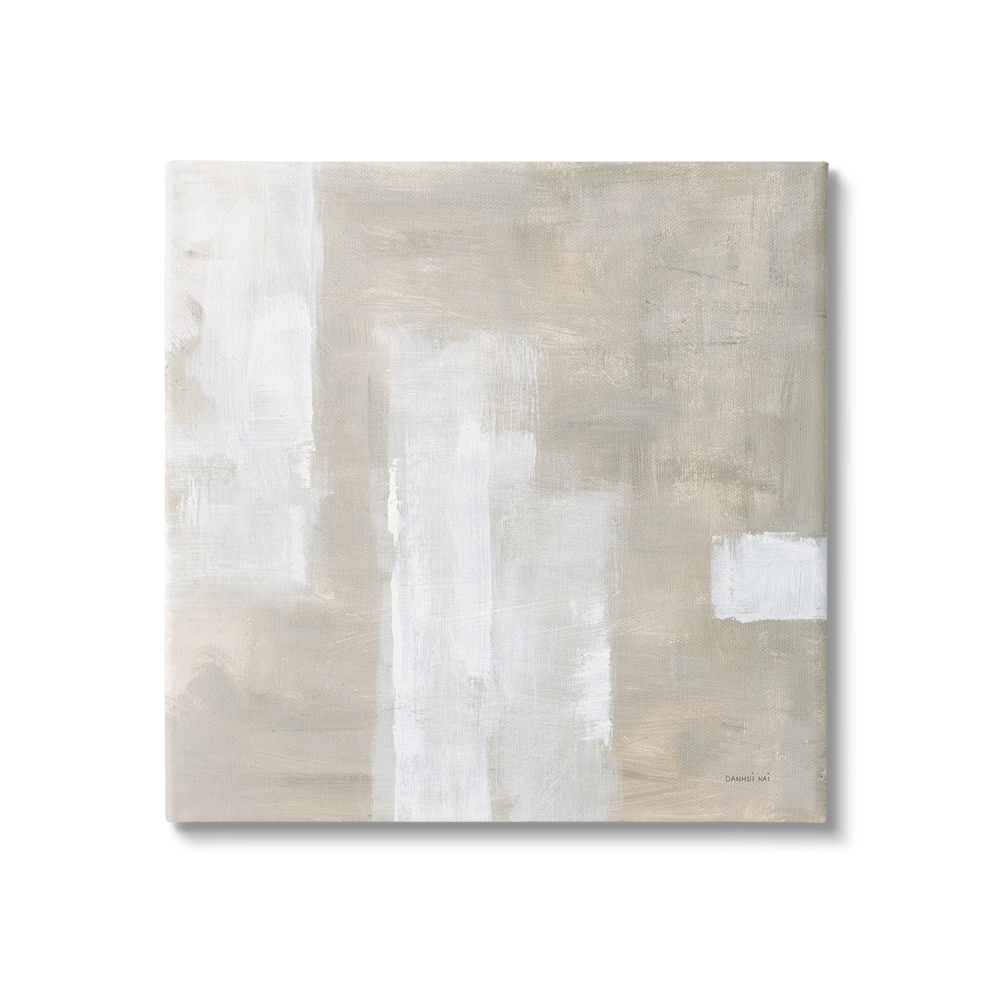Stupell Industries Subtle Beige Abstract Abstract Painting Gallery Wrapped Canvas Art Print Wall Art, 36 x 36