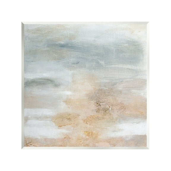 Stupell Industries Subtle Beige Abstraction Abstract Painting Unframed Art Print Wall Art, 12 x 12